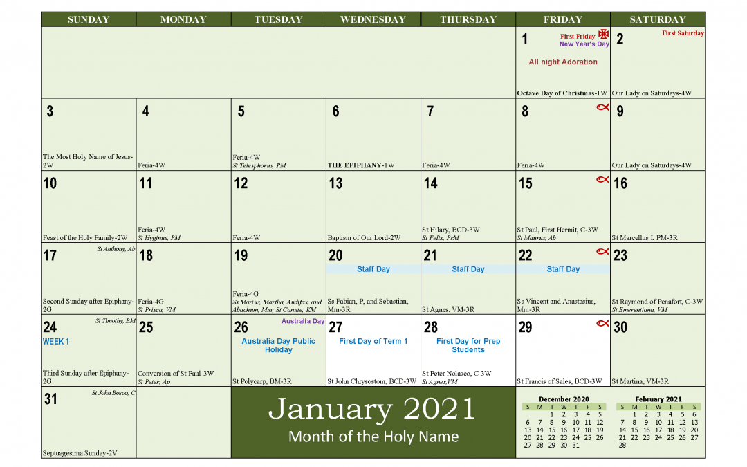 Term Dates 2021