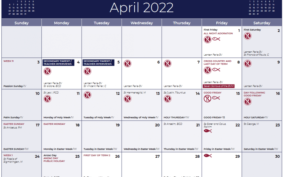 Term Dates 2022